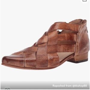 BED|STU Brown Woven Leather Shoes